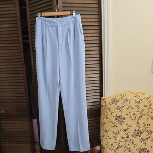 Elegant Light Blue Wide Leg Pants